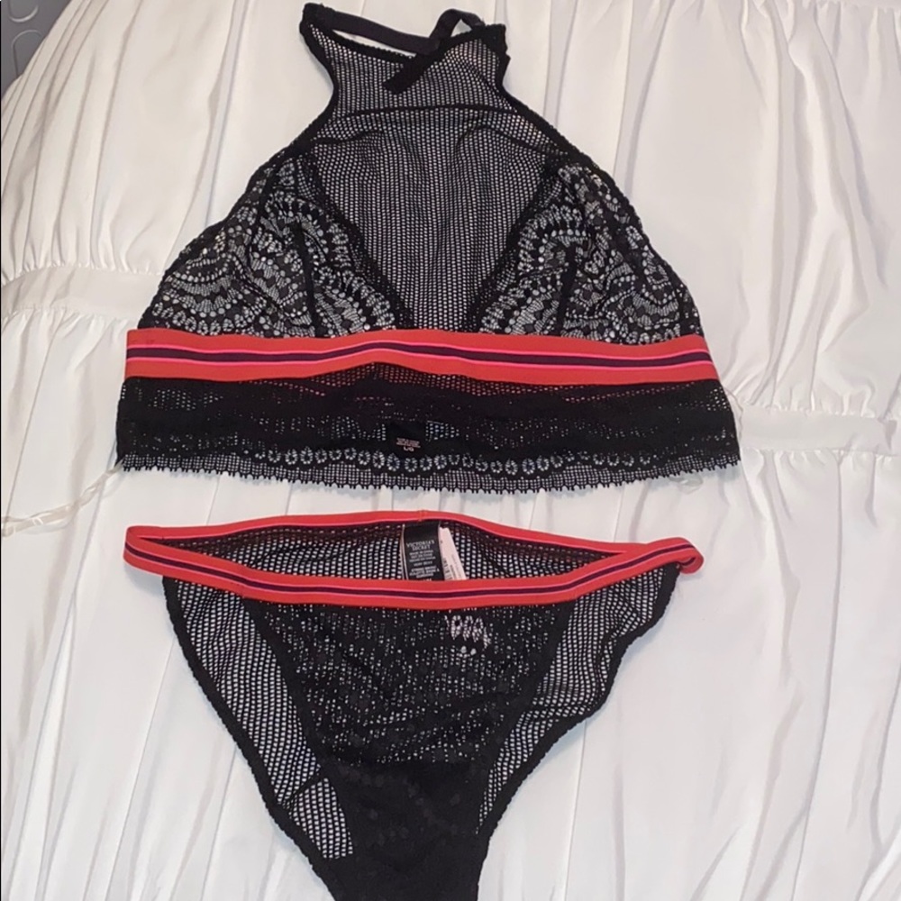 Lace halter and bottoms